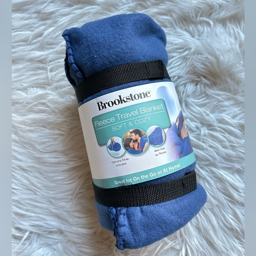 Brookstone fleece travel blanket